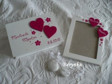 Dřevěný fotorámeček - svatební