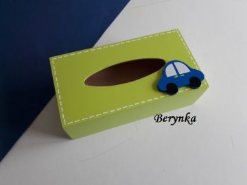 Krabička na kapesníky s autíčkem
