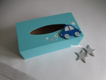 Krabička na kapesníky s autíčkem