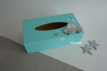 Krabička na kapesníky s autíčkem