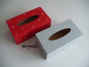 Krabička na kapesníky - puntíkatá