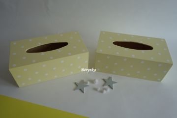 Krabička na kapesníky - puntíkatá