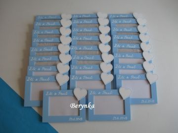 Dřevěný fotorámeček se srdíčkem