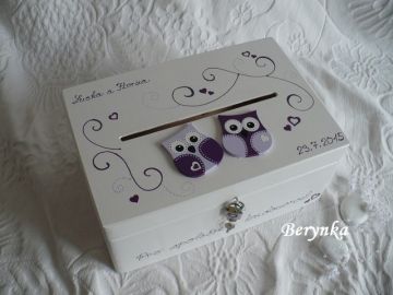 Svatební bedýnka se sovičkami
