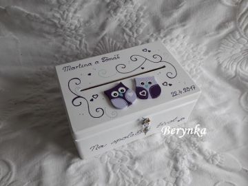 Svatební bedýnka se sovičkami