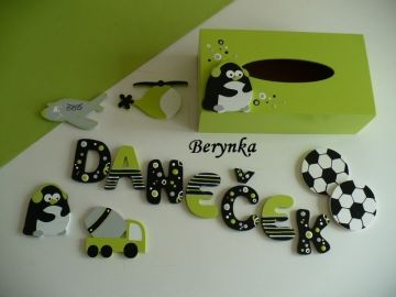 Dřevěné dekorace - s tučňákem