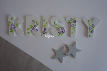 Dřevěná písmenka "růžičky"