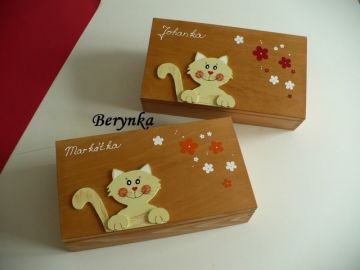 Dřevěné dekorace - kočičky