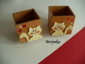 Dřevěné dekorace - kočičky