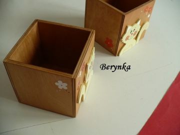 Dřevěné dekorace - kočičky