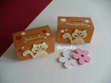 Dřevěné dekorace - kočičky