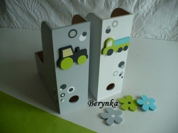 Dřevěné dekorace - v pastelových barvách