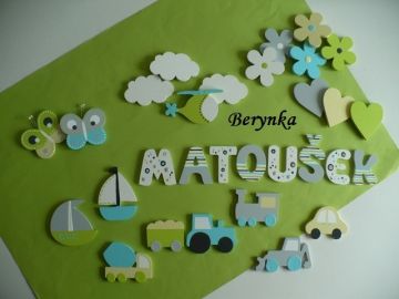 Dřevěné dekorace - v pastelových barvách