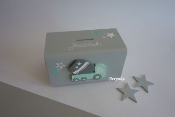 Dřevěná pokladnička pro děti