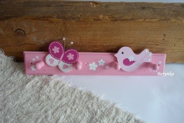 Dětský věšák s ptáčkem