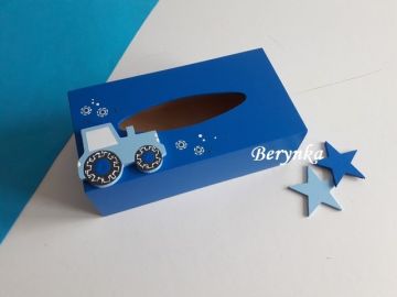 Krabička na kapesníky s traktorem