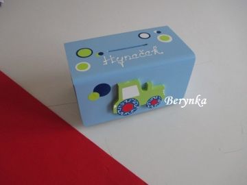 Dřevěné dekorace - s barevnými kolečky