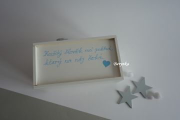 Dřevěná pokladnička v nordic stylu - s medvídky