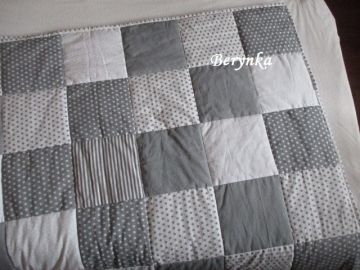 Patchworková bavlněná deka s minky