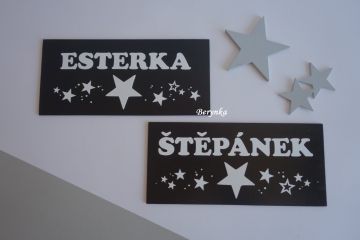 Cedulka se jménem - s hvězdičkou