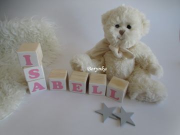 Dřevěné kostičky bílé