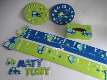 Dekorace modro-zelené s tyrkysovou