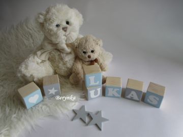 Dekorace v bledě modré se šedou