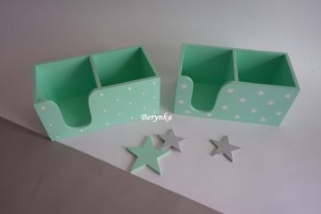 Dvojitý stojánek - puntíky/hvězdičky