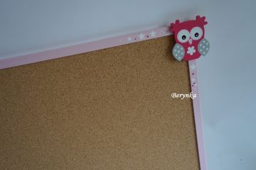 Dřevěné dekorace - malinová, šedá a pudrově růžová