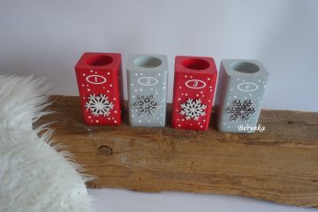 Dřevěné adventní svícny