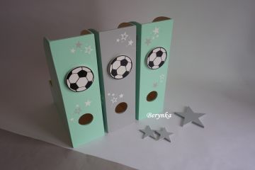 Dekorace mmátovo-šedé s fotbalovým míčem