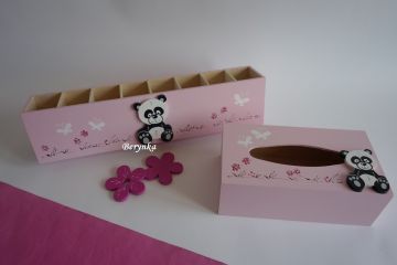 Dřevěný stojánek na pastelky - 8 komorový - různé motivy