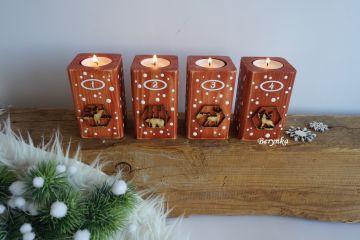 Adventní svícny s mysliveckými motivy - různé barvy