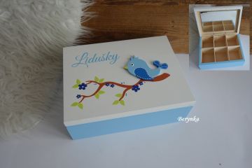 Šperkovnice s ptáčkem