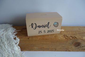 Dřevěná pokladnička pro děti