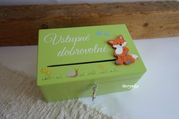 Pokladnička - bedýnka s liškou