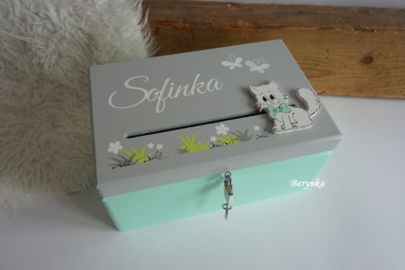 Pokladnička - bedýnka s kočičkou