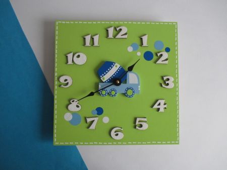 Hodiny s míchačkou - kulaté/čtvercové