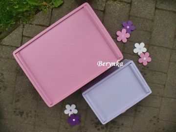 Dřevěná bedýnka s motýlky