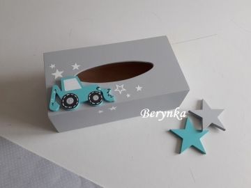 Krabička na kapesníky s bagrem