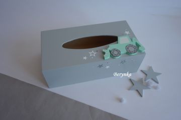 Krabička na kapesníky s bagrem