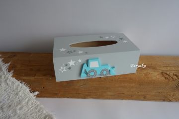 Krabička na kapesníky s bagrem