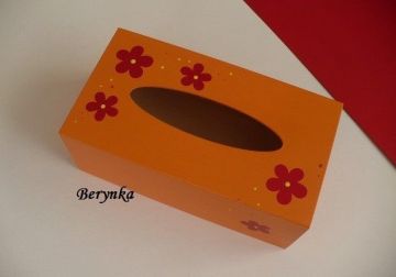 Krabička na kapesníky - kytičky