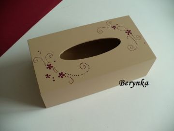 Krabička na kapesníky s kytičkami