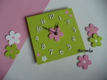 Dřevěné dekorace - bílá, růžová, zelená