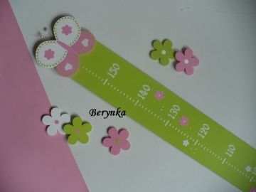 Dřevěné dekorace - bílá, růžová, zelená