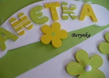 Jmenovka s kytičkou