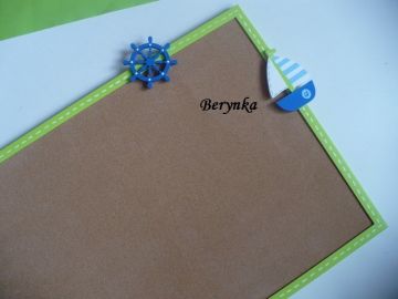 Dřevěné dekorace - námořnické se zelenou