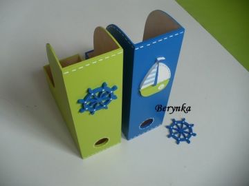 Dřevěné dekorace - námořnické se zelenou