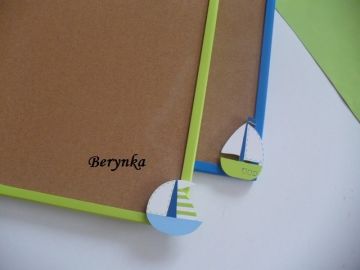 Dřevěné dekorace - námořnické se zelenou